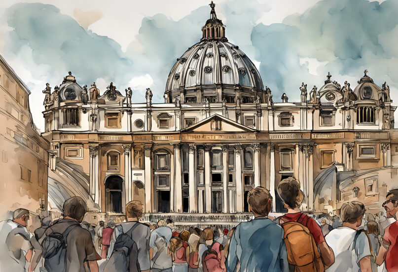 An AI-generated image of St. Peter's Basilica in Vatican City. (Image from Pixabay/Creative Commons)